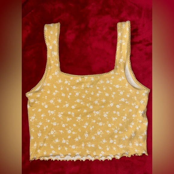 Yellow floral tank top - Picture 4 of 4